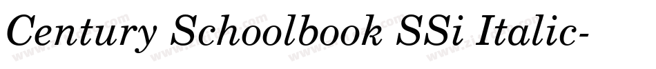 Century Schoolbook SSi Italic字体转换